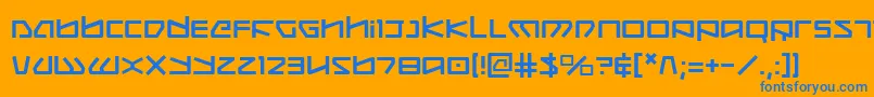 Kobold Font – Blue Fonts on Orange Background