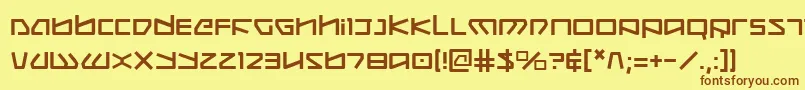 fuente Kobold – Fuentes Marrones Sobre Fondo Amarillo