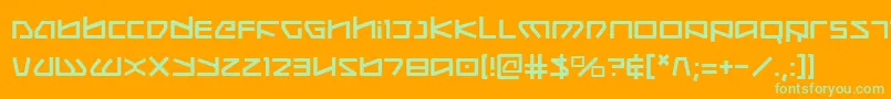 Kobold Font – Green Fonts on Orange Background