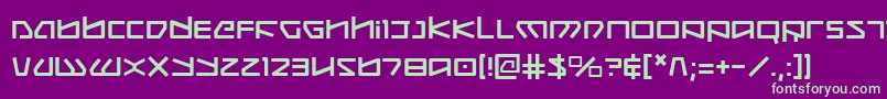 Police Kobold – polices vertes sur fond violet