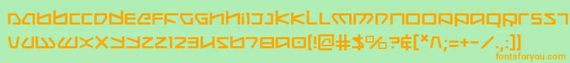 Шрифт Kobold – оранжевые шрифты на зелёном фоне