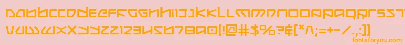 Police Kobold – polices orange sur fond rose