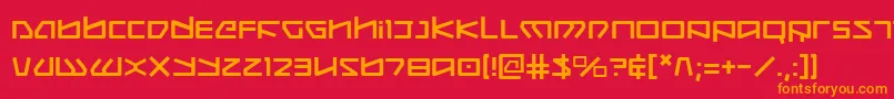 Kobold Font – Orange Fonts on Red Background