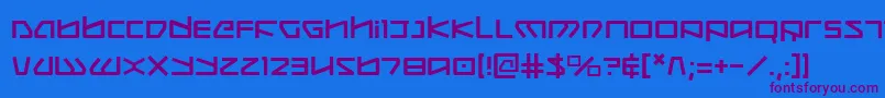 フォントKobold – 紫色のフォント、青い背景