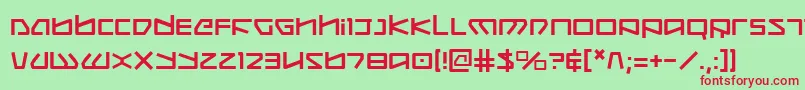 Kobold-fontti – punaiset fontit vihreällä taustalla