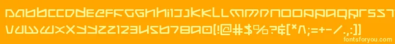 Czcionka Kobold – żółte czcionki na pomarańczowym tle