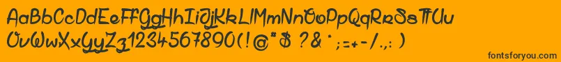 ShellGate Font – Black Fonts on Orange Background
