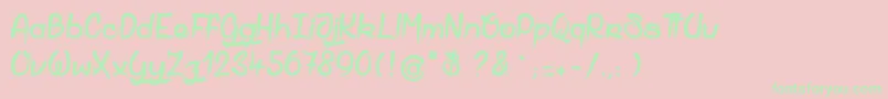 ShellGate Font – Green Fonts on Pink Background