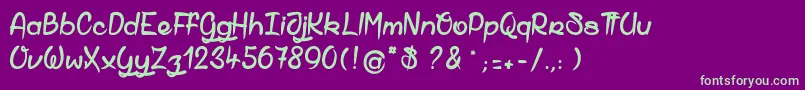 ShellGate Font – Green Fonts on Purple Background
