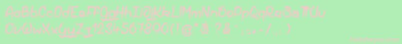 ShellGate Font – Pink Fonts on Green Background