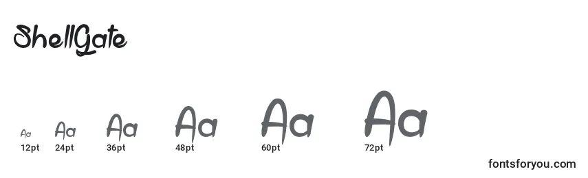 ShellGate Font Sizes