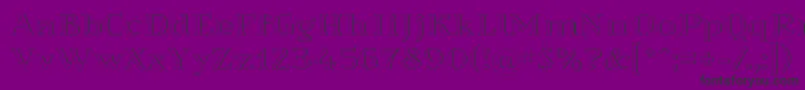 Sortefax-Schriftart – Schwarze Schriften auf violettem Hintergrund