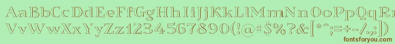 Sortefax Font – Brown Fonts on Green Background