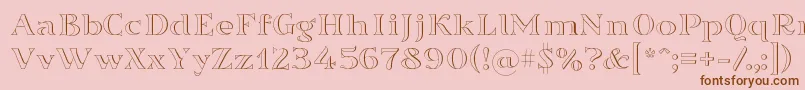 Sortefax Font – Brown Fonts on Pink Background