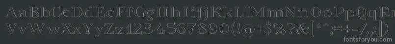 フォントSortefax – 黒い背景に灰色の文字