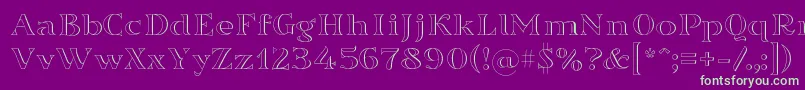 Sortefax Font – Green Fonts on Purple Background