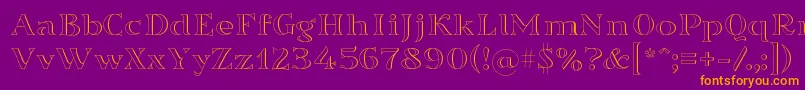 Sortefax Font – Orange Fonts on Purple Background