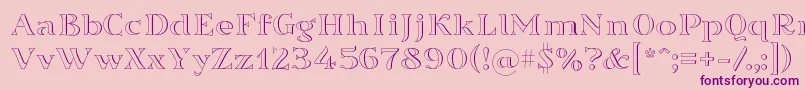 Sortefax Font – Purple Fonts on Pink Background