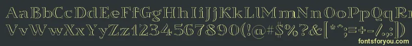 フォントSortefax – 黒い背景に黄色の文字