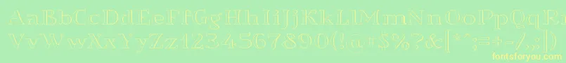 Sortefax Font – Yellow Fonts on Green Background