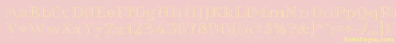 Sortefax Font – Yellow Fonts on Pink Background