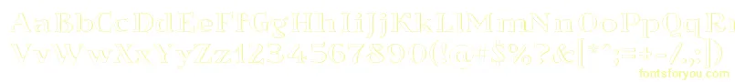 Sortefax Font – Yellow Fonts on White Background