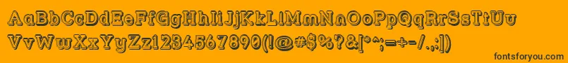 Strslfo Font – Black Fonts on Orange Background