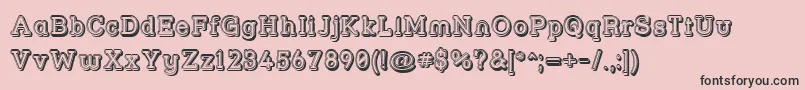 Strslfo Font – Black Fonts on Pink Background