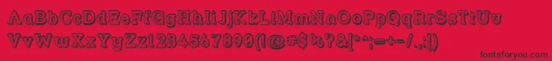 Strslfo Font – Black Fonts on Red Background