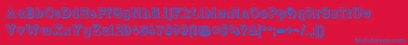 Strslfo Font – Blue Fonts on Red Background