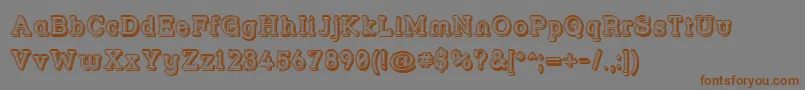 Strslfo Font – Brown Fonts on Gray Background