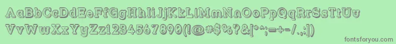 Strslfo Font – Gray Fonts on Green Background