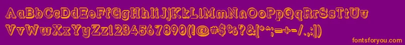 Strslfo Font – Orange Fonts on Purple Background