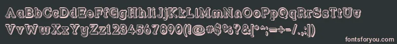 Strslfo-Schriftart – Rosa Schriften auf schwarzem Hintergrund