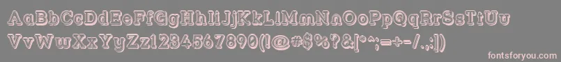 フォントStrslfo – 灰色の背景にピンクのフォント