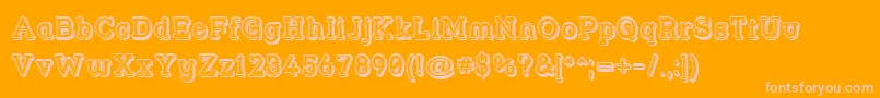 Strslfo Font – Pink Fonts on Orange Background