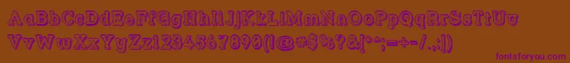 Strslfo Font – Purple Fonts on Brown Background