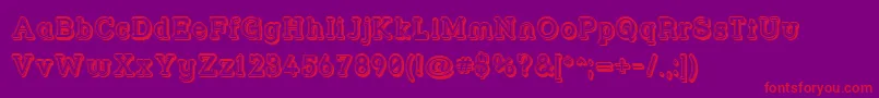 Strslfo Font – Red Fonts on Purple Background