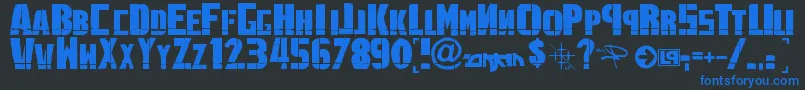 LinkinPark1.0 Font – Blue Fonts on Black Background