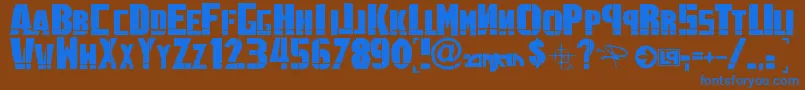 Police LinkinPark1.0 – polices bleues sur fond brun