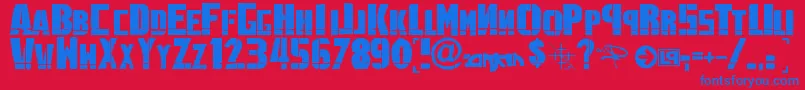 More about LinkinPark1.0 Font LinkinPark1.0 Font – Blue Fonts on Red Background