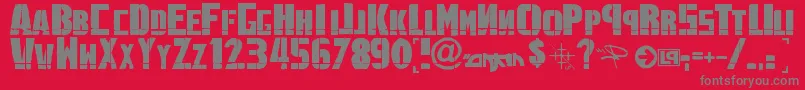 LinkinPark1.0 Font – Gray Fonts on Red Background