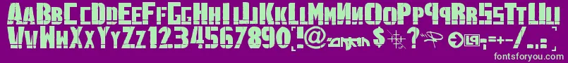 LinkinPark1.0 Font – Green Fonts on Purple Background