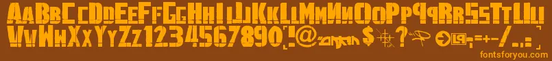 More about LinkinPark1.0 Font LinkinPark1.0 Font – Orange Fonts on Brown Background