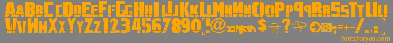 LinkinPark1.0 Font – Orange Fonts on Gray Background