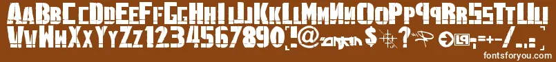 More about LinkinPark1.0 Font LinkinPark1.0 Font – White Fonts on Brown Background