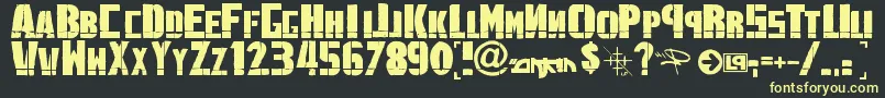 LinkinPark1.0 Font – Yellow Fonts on Black Background