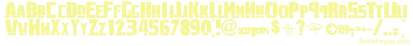 Police LinkinPark1.0 – polices jaunes sur fond blanc