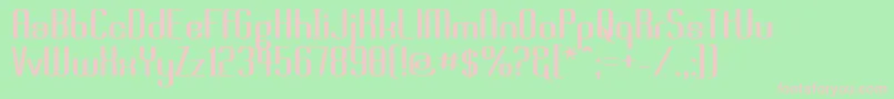 Brassiere Font – Pink Fonts on Green Background