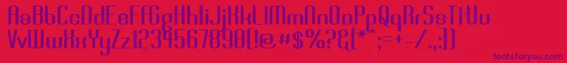Brassiere Font – Purple Fonts on Red Background